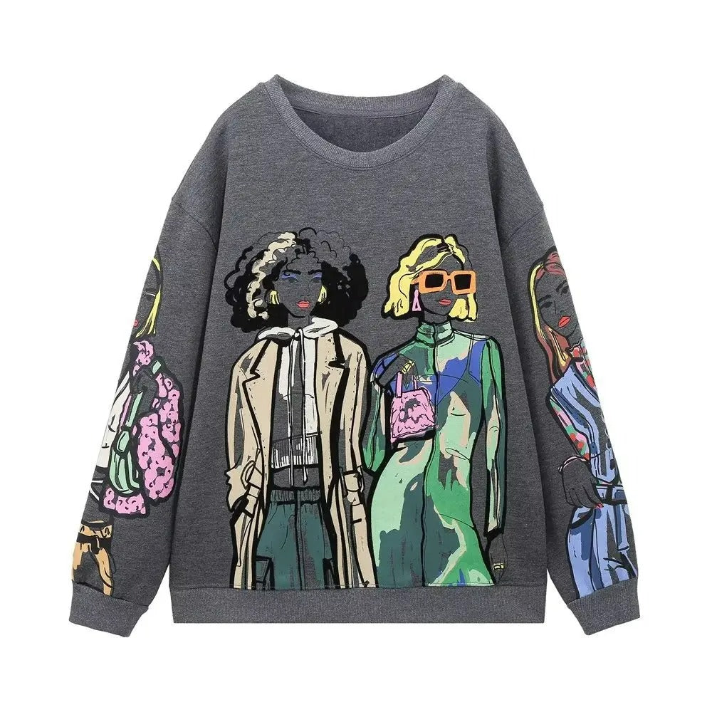 Modisches Sweatshirt mit Aufdruck von Fudus