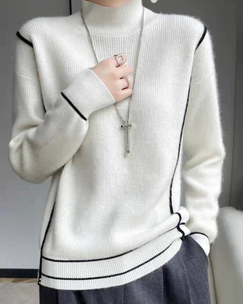 Krohn-e | Eleganter schlichter Rollkragenpullover
