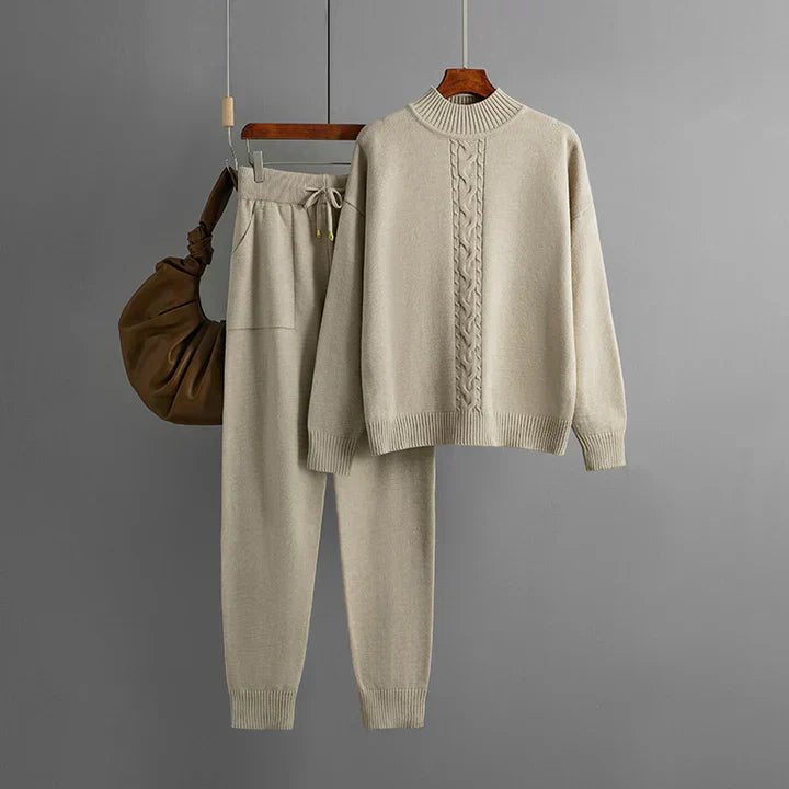 Krohn-e | Winter Satz Aus Strickoberteil und Hose mit Halbem Rollkragen