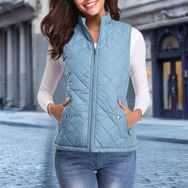 Krohn-e | Elegante Steppjacke mit Zipper für Damen