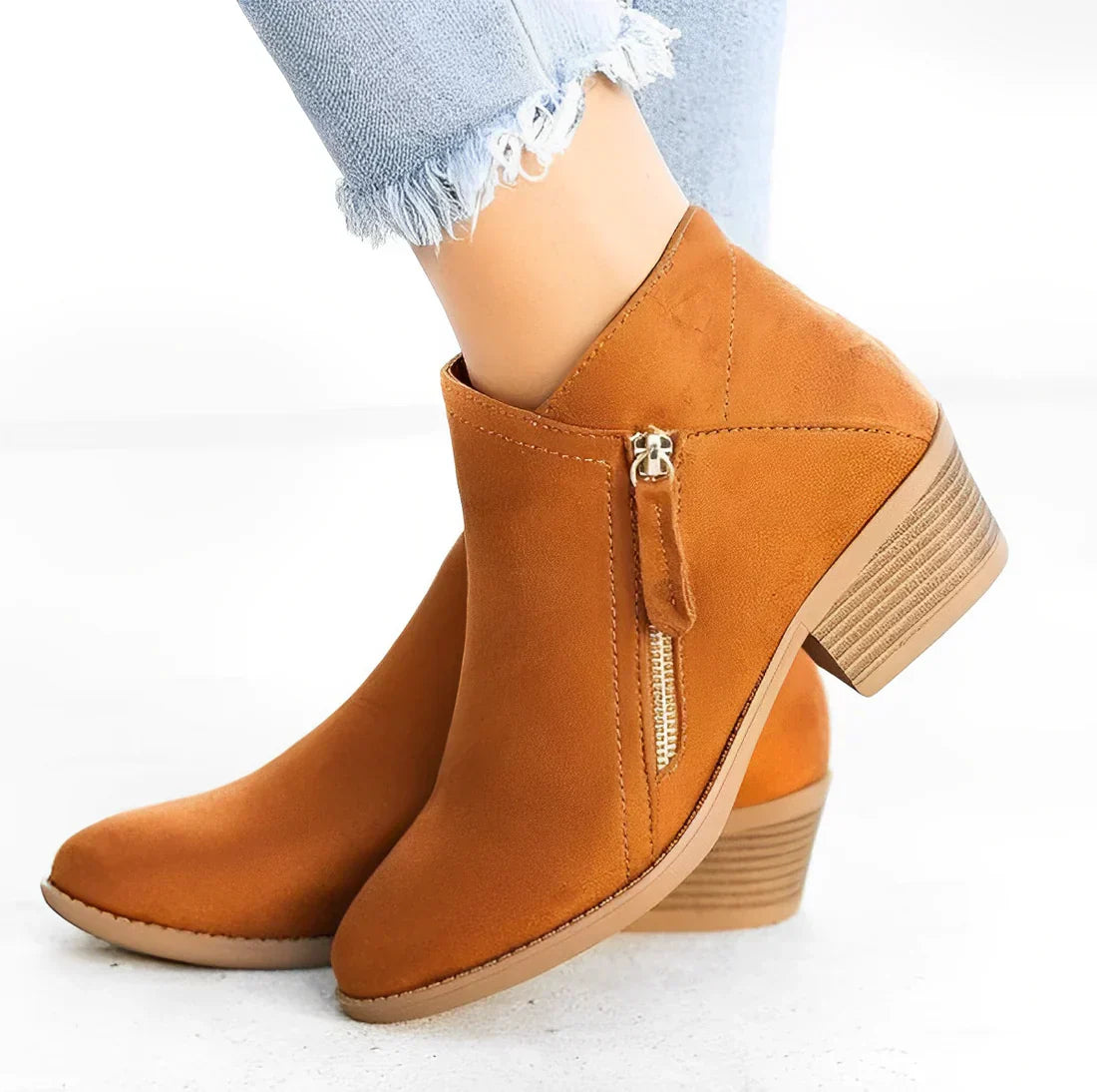 Lillian Damen Reißverschluss-Stiefeletten mit hohem Absatz