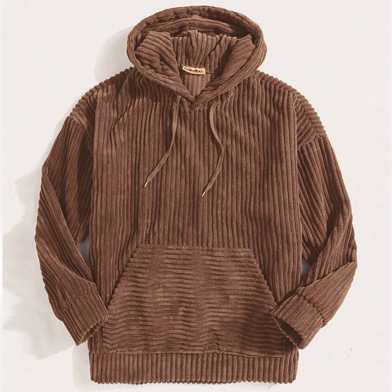 Velours-Kapuzenpullover für Reisende