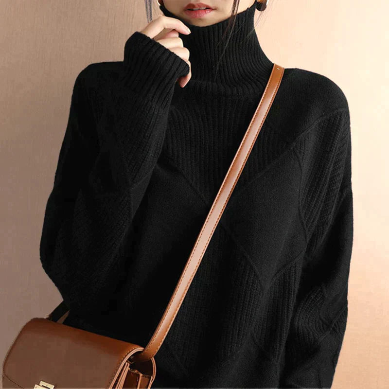 Krohn-e | Lässiger Warmer Strickturtleneck Pullover