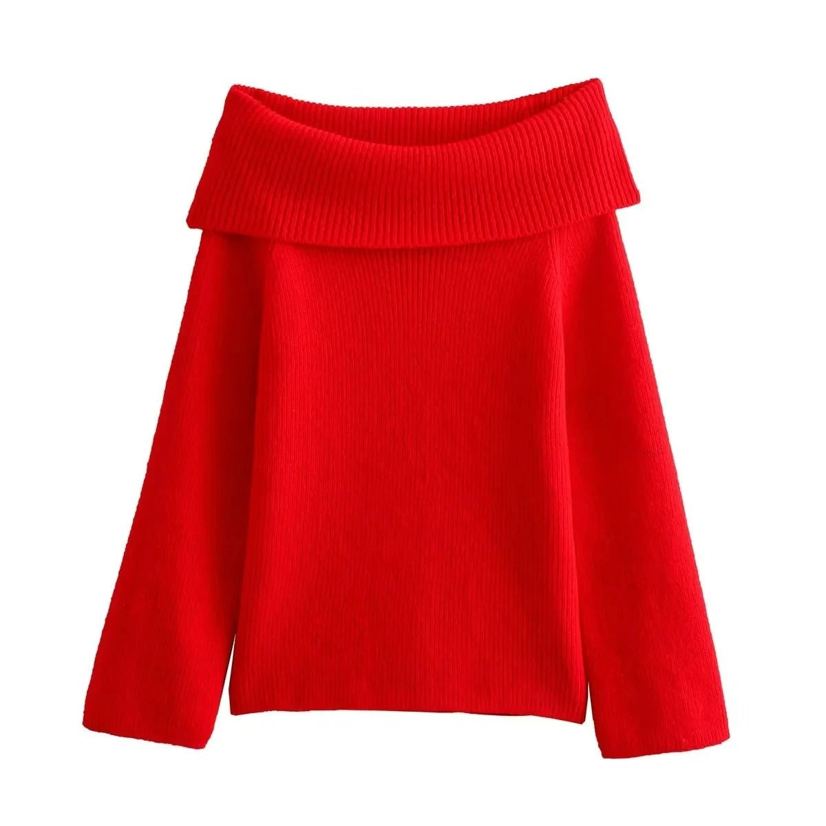 Krohn-e | Off-Shoulder Damen Strickpullover