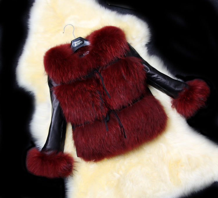 Damen Stilvolle Kunstpelzjacke mit tailliertem Schnitt und eleganten Details Krohn-e