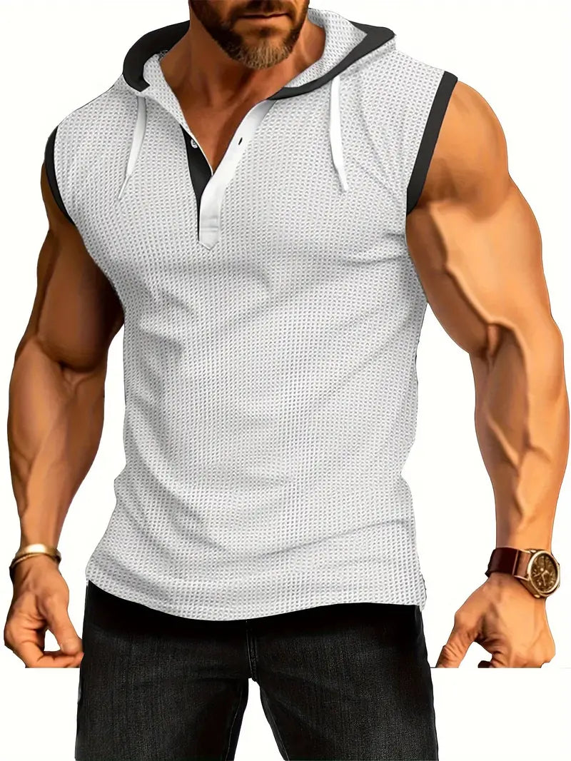 Herren Kapuzen-Muskelshirt ohne Ärmel