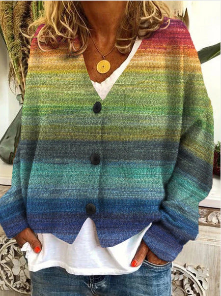 Krohn-e | Weicher Bedruckter Damencardigan