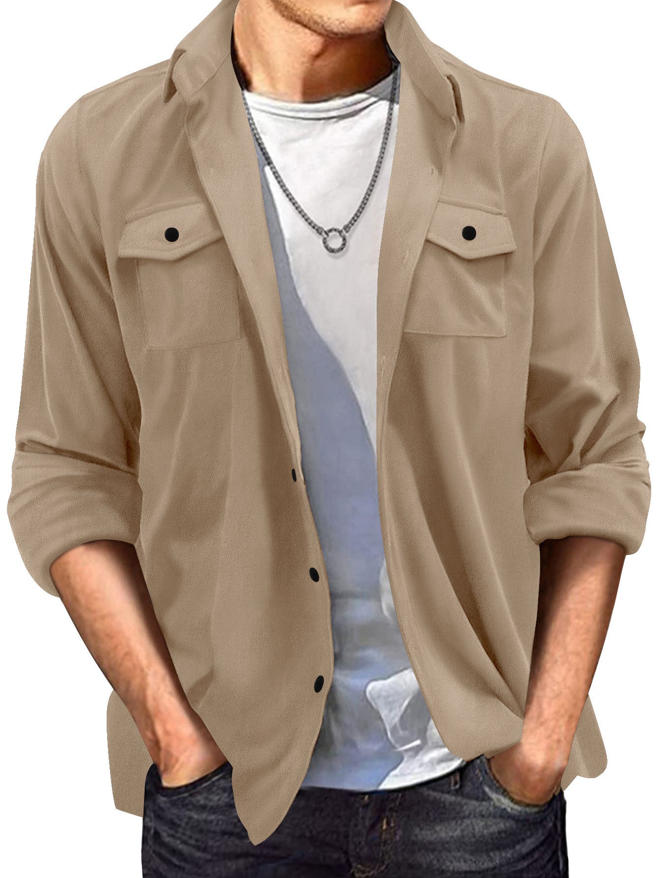 Europäische Wildlederjacke von Kenneth für Herren