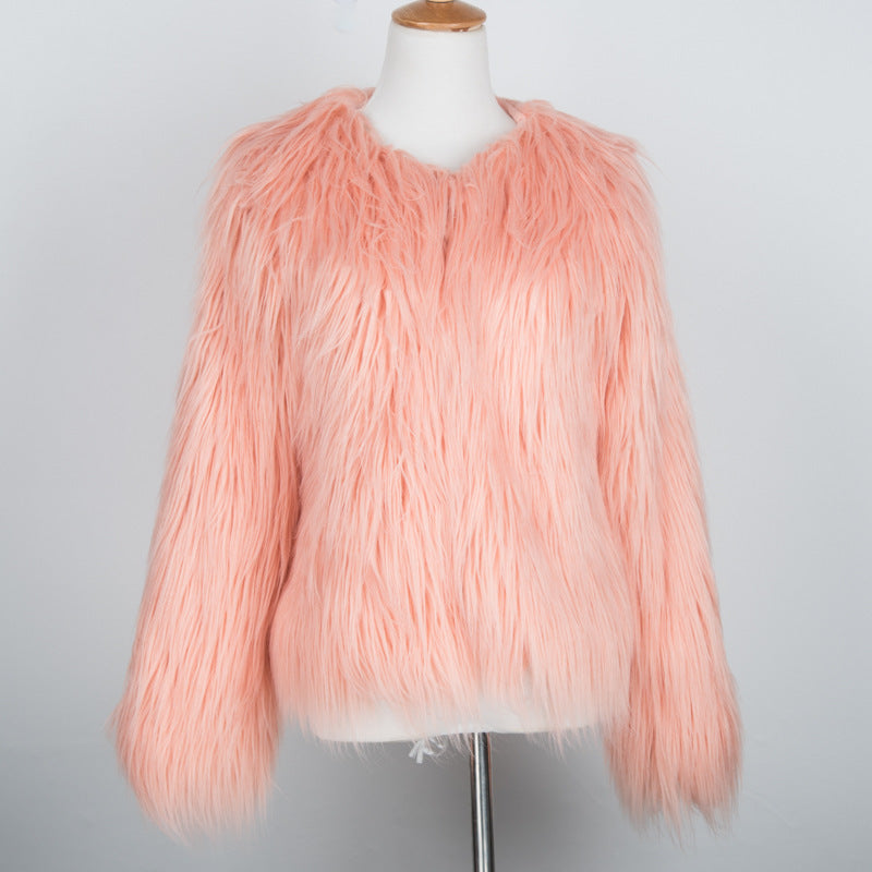 Damen Flauschige Kurzjacke mit elegantem Schnitt und weichem Fellgefühl Krohn-e