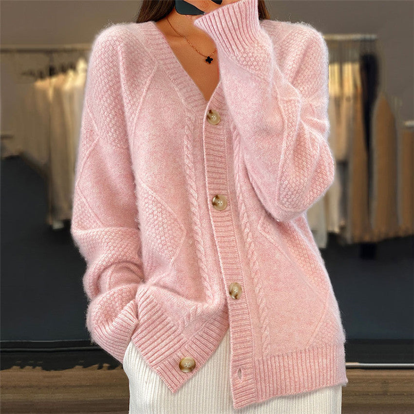 Krohn-e | Strickjacke mit V-Ausschnitt