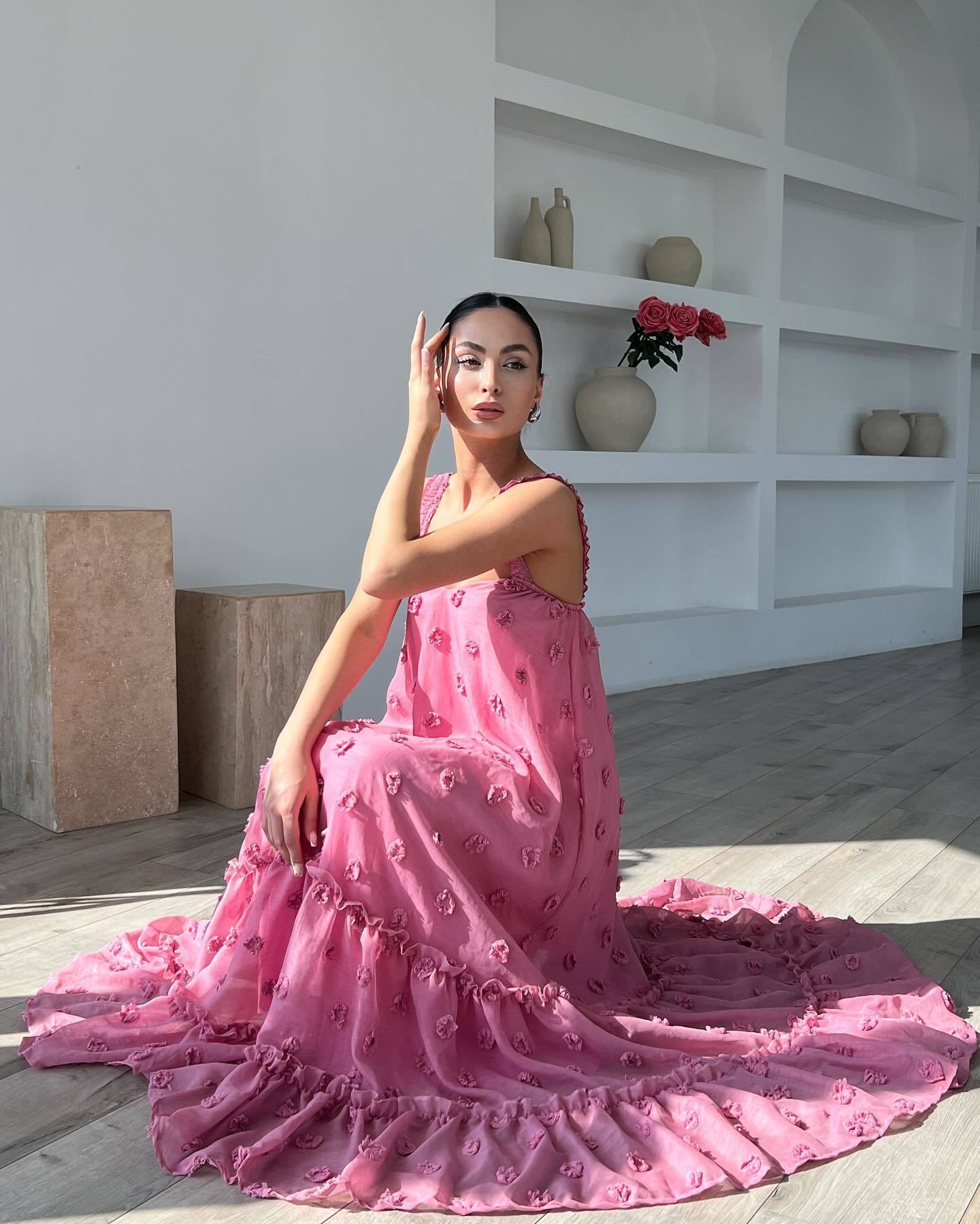 Fudus 3D Flower Swing Cake Dress