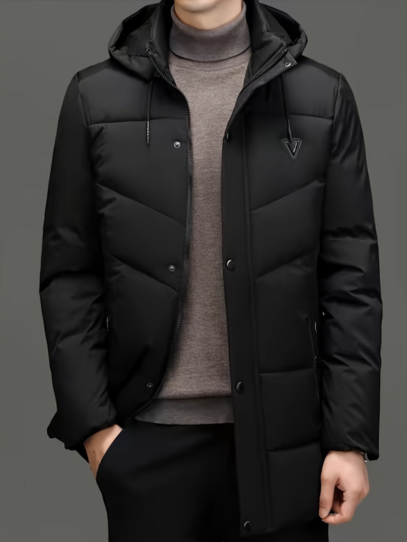 Krohn-e | Warme Pufferjacke mit Kapuze Polyester Stil und Schutz