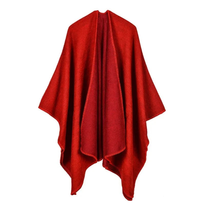 Krohn-e | Warmer Poncho mit Fließendem Schnitt