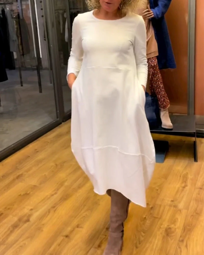 Krohn-e | Bequemes Kleid mit Taschen
