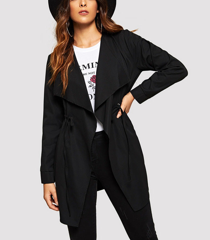 Langer, bequemer Trenchcoat aus Kale