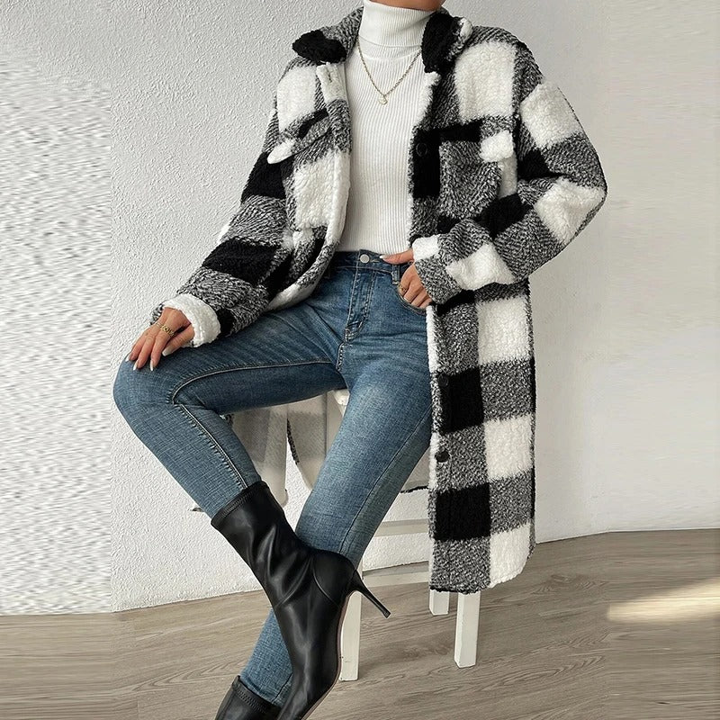 Krohn-e | Kariertes Overshirt Aus Teddyfleece
