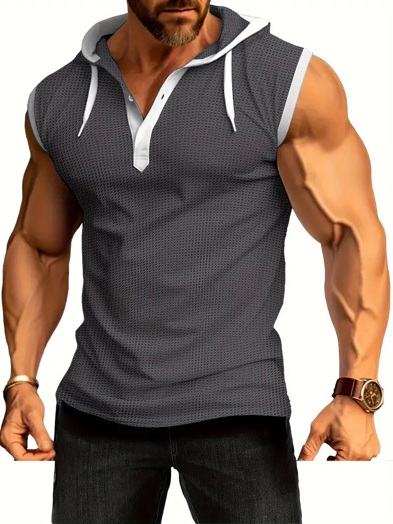 Herren Kapuzen-Muskelshirt ohne Ärmel