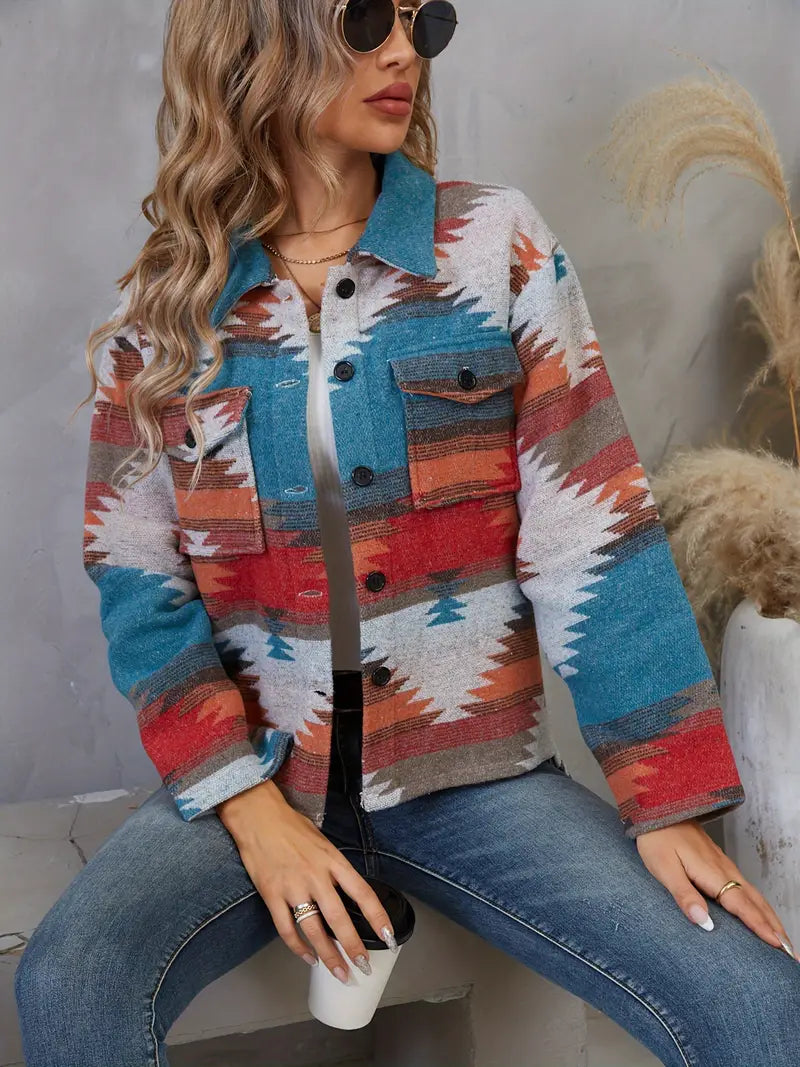 Krohn-e | Aztekenmuster Geknotete Jacke
