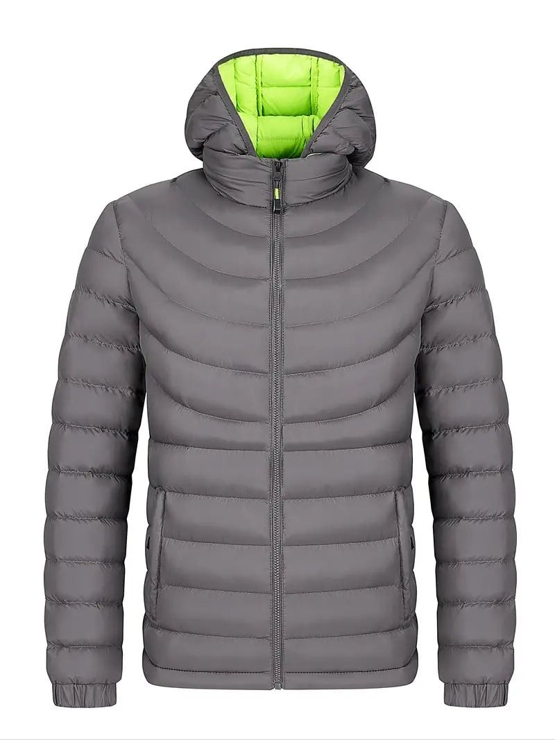 Krohn-e | Herrenjacke mit Geradem Kragen Gefüttert für Herbst und Winter