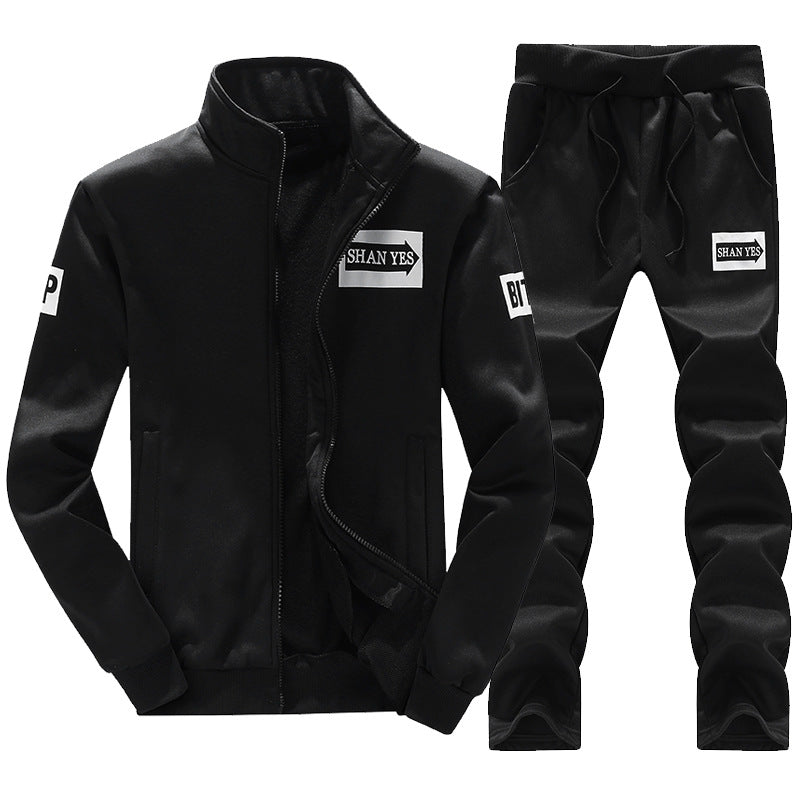 Herren sportliches Jogginganzug-Set mit Reißverschluss und seitlichen Taschen Krohn-e