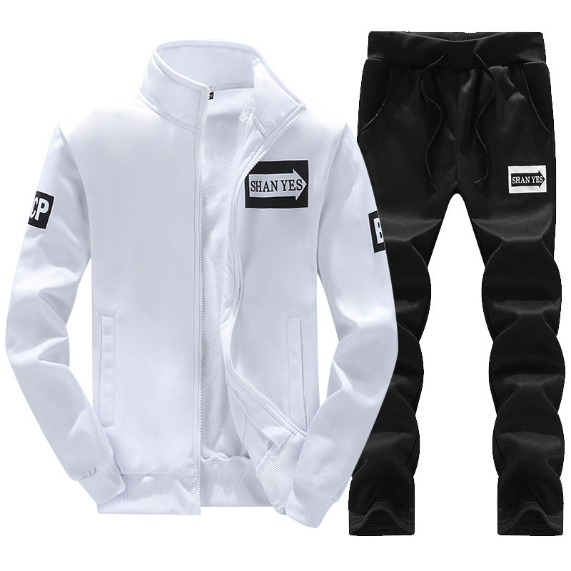 Herren sportliches Jogginganzug-Set mit Reißverschluss und seitlichen Taschen Krohn-e
