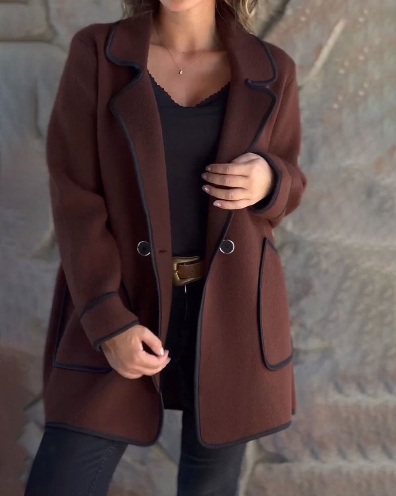 Krohn-e | Kontrastfarbe Lässige Jacke