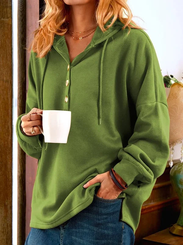 Krohn-e | Sweater mit Kapuze und Knöpfen