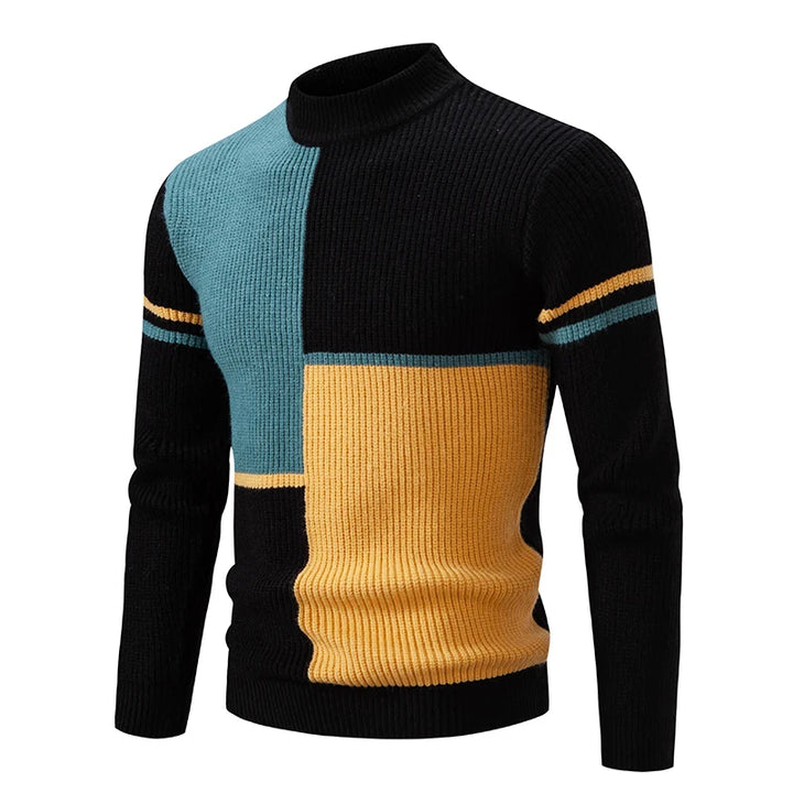 Strickpullover mit Farbblock-Design für Herren