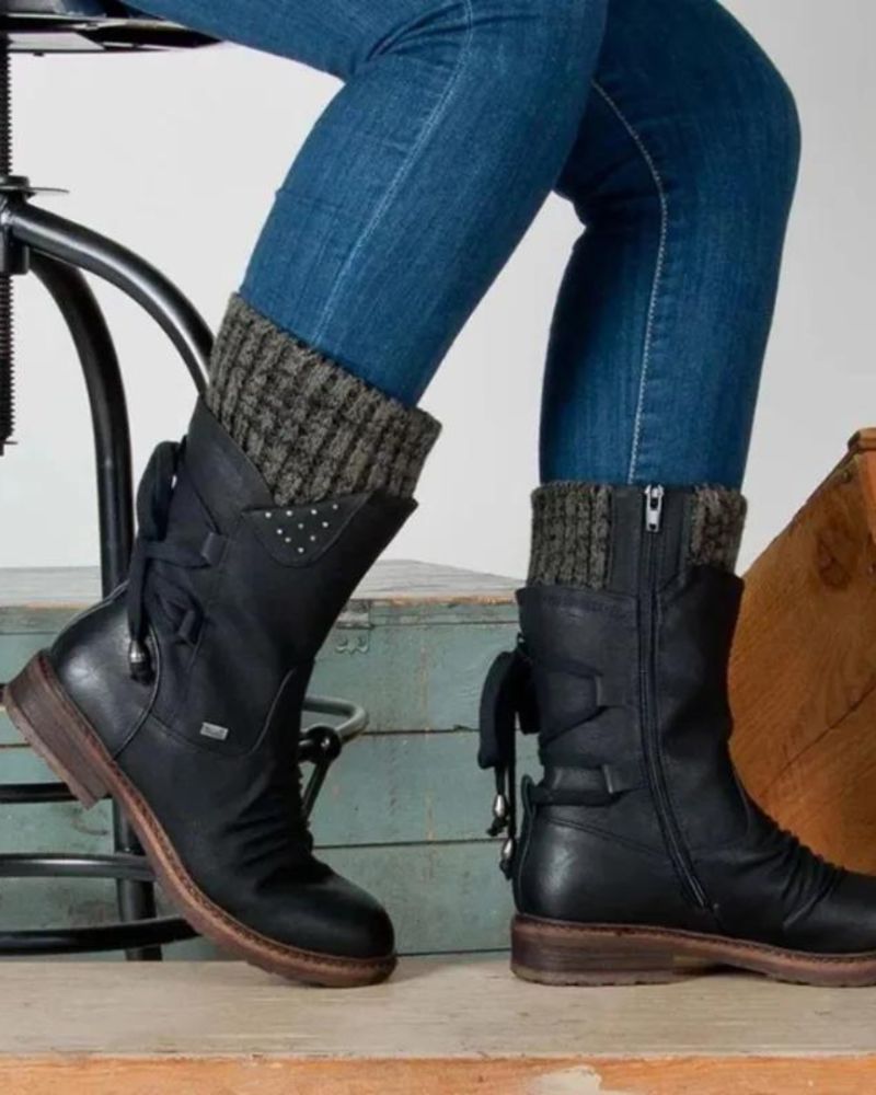 Krohn-e | Echtes Leder Winterstiefel