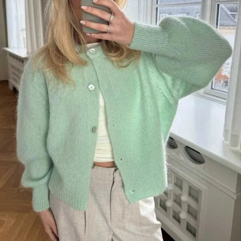 Krohn-e | Damenpullover mit Knopfverschluss