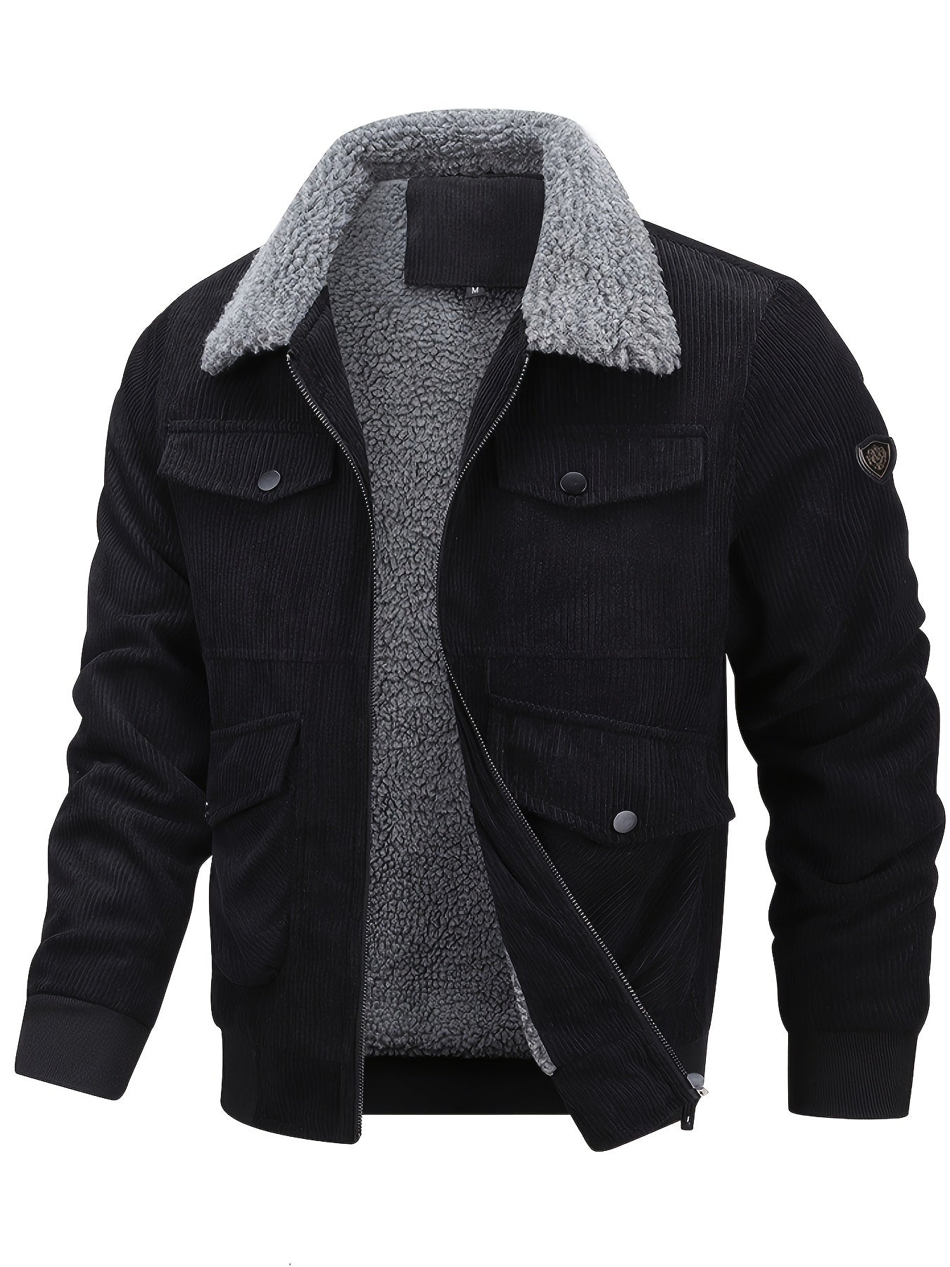 Krohn-e | Warmen Jacke mit Cord und Fleecefutter Cordura und Polyester Robuste und Bequeme