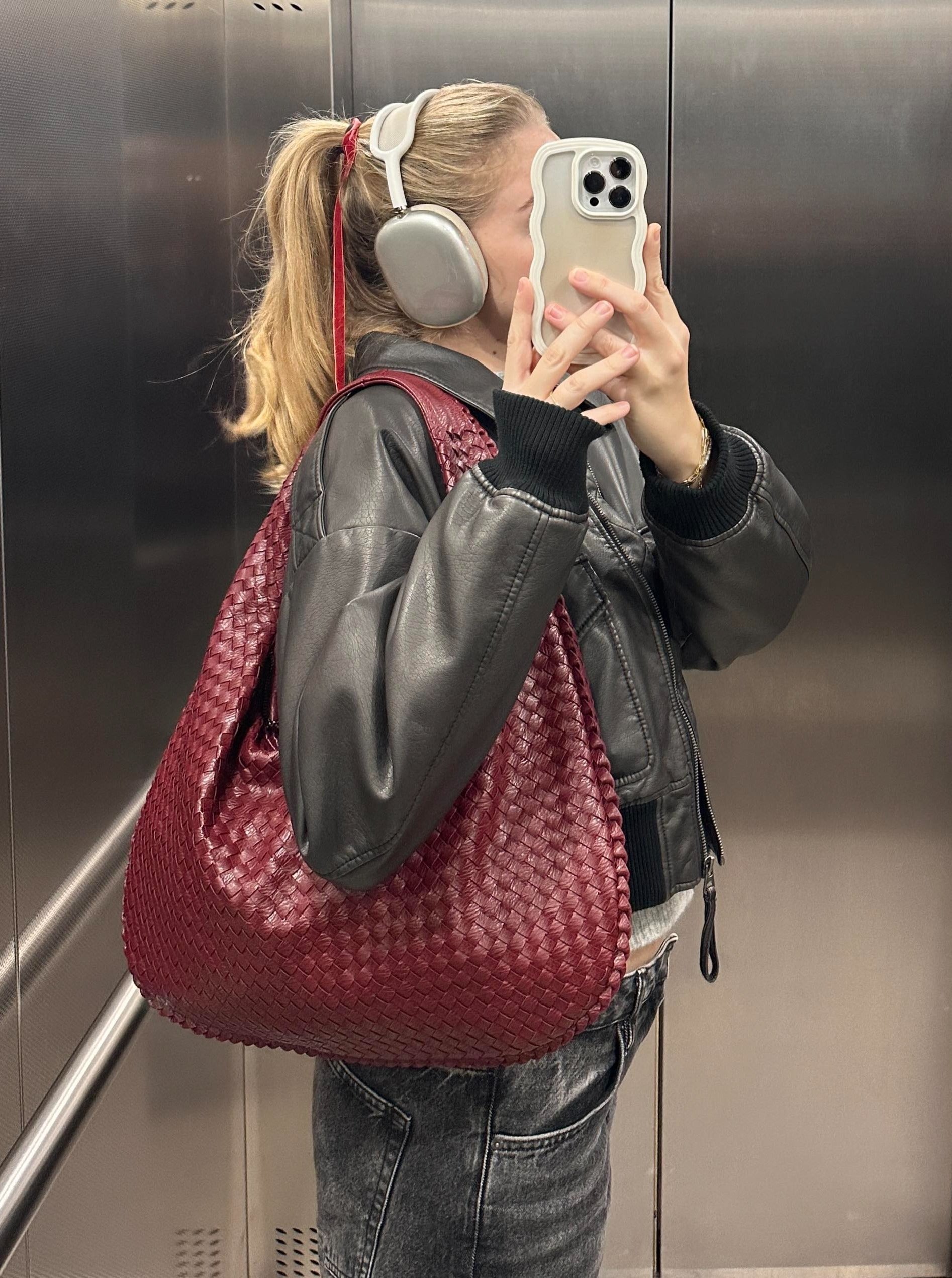 Krohn-e | Geflochtene Schultertasche - Krohn-e