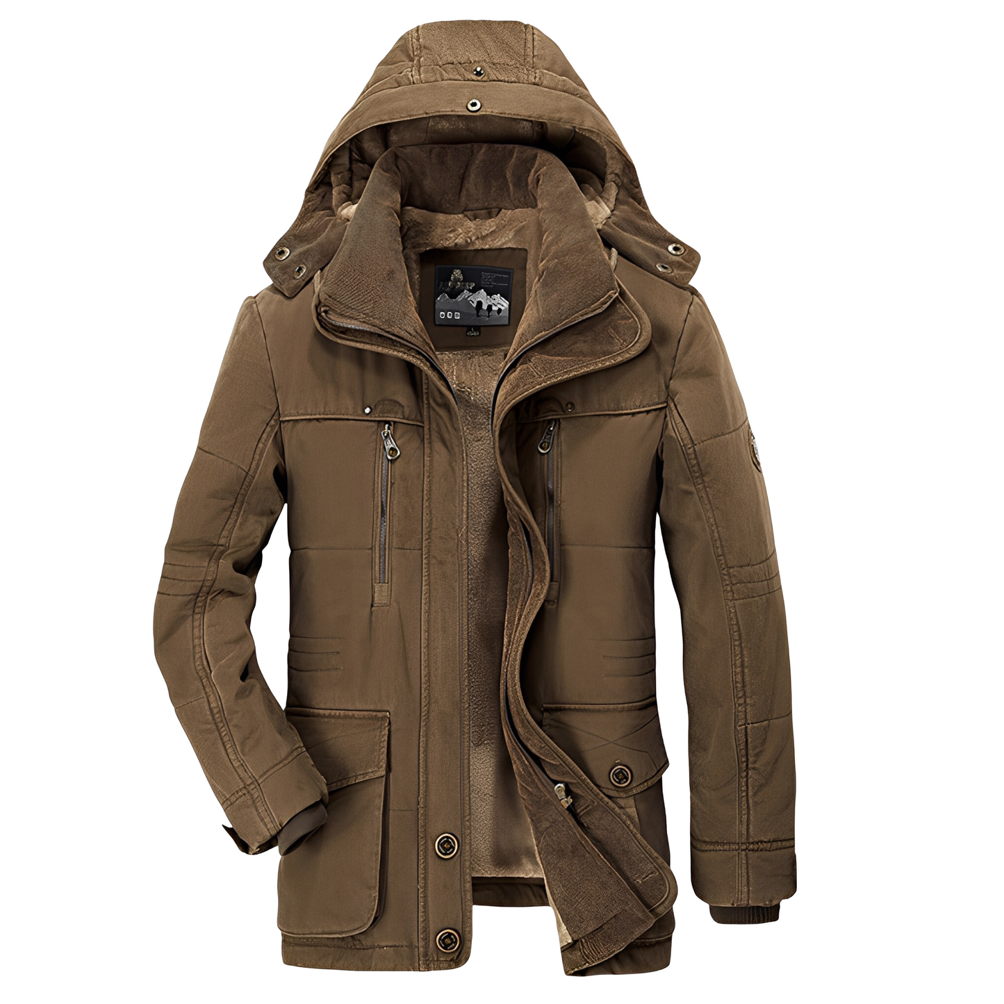 Krohn-e | Warme, Dicke Jacke mit Kapuze für Männer