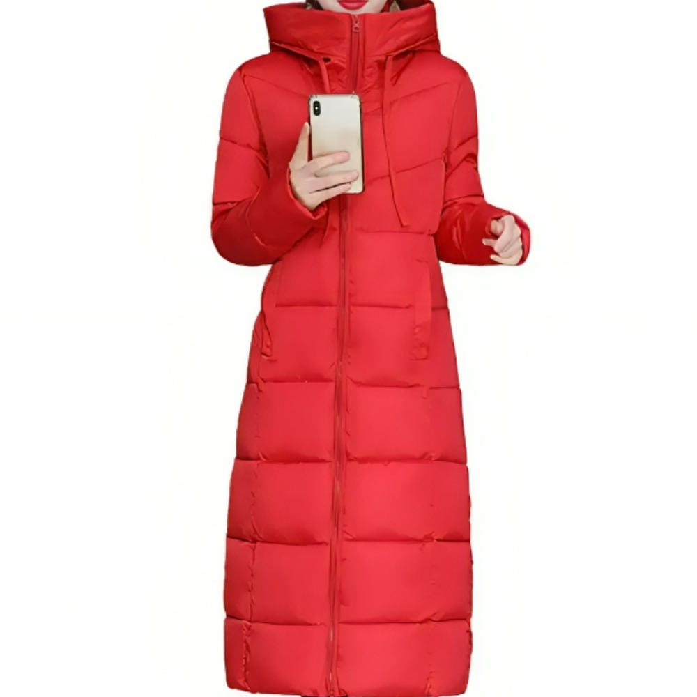 Krohn-e | Lange Gewattete Winterjacke Mit Kapuze Für Damen