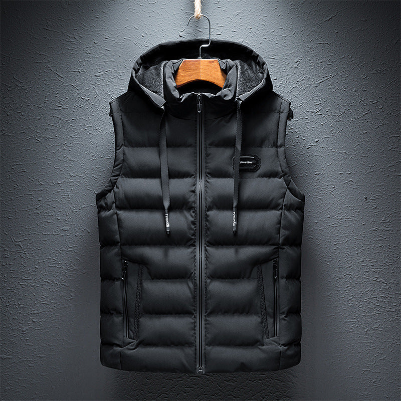 Krohn-e | Modernes Fleece-Westen mit Kapuze für Herren