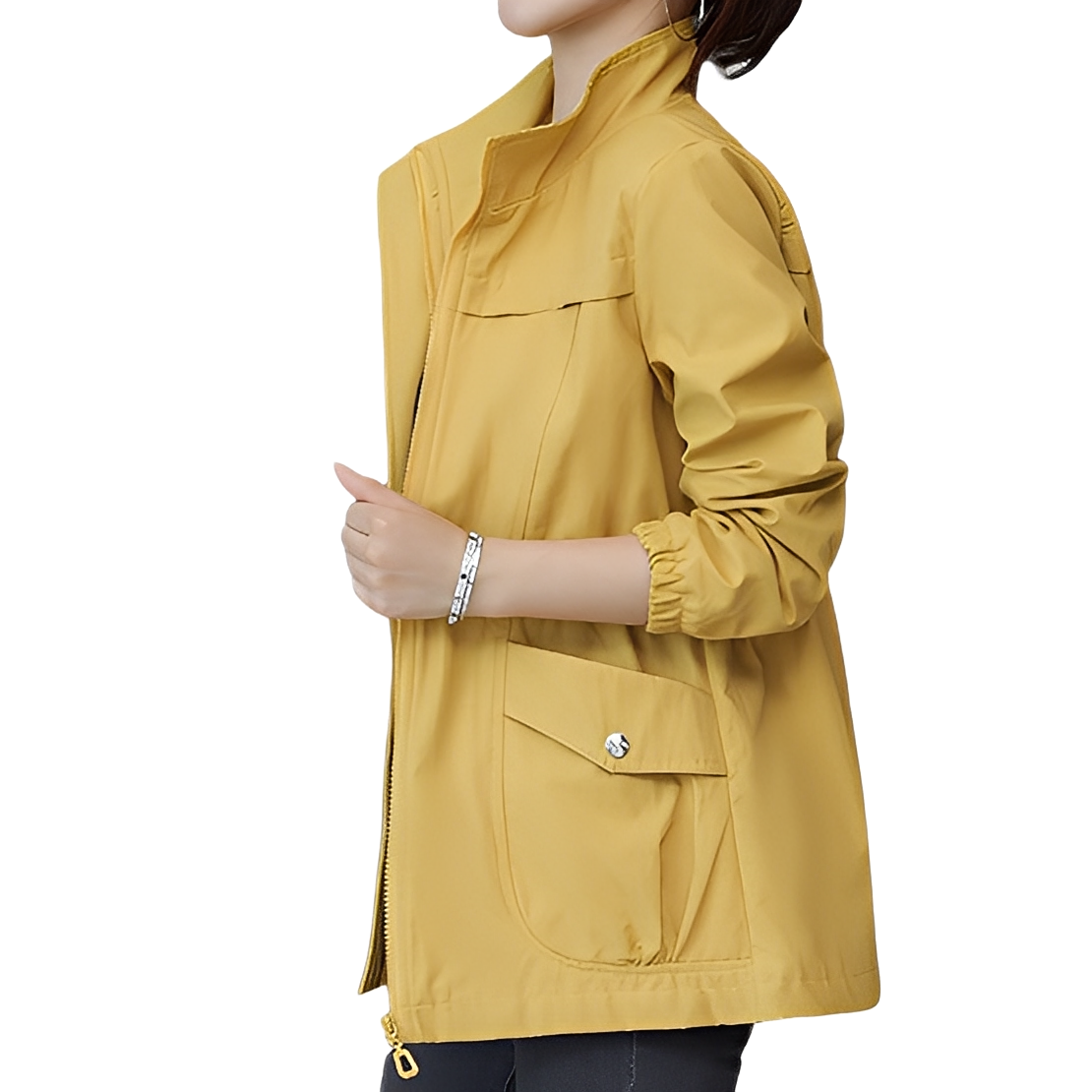 Krohn-e | Stylische Jacke mit verstellbarem Bund für Frauen