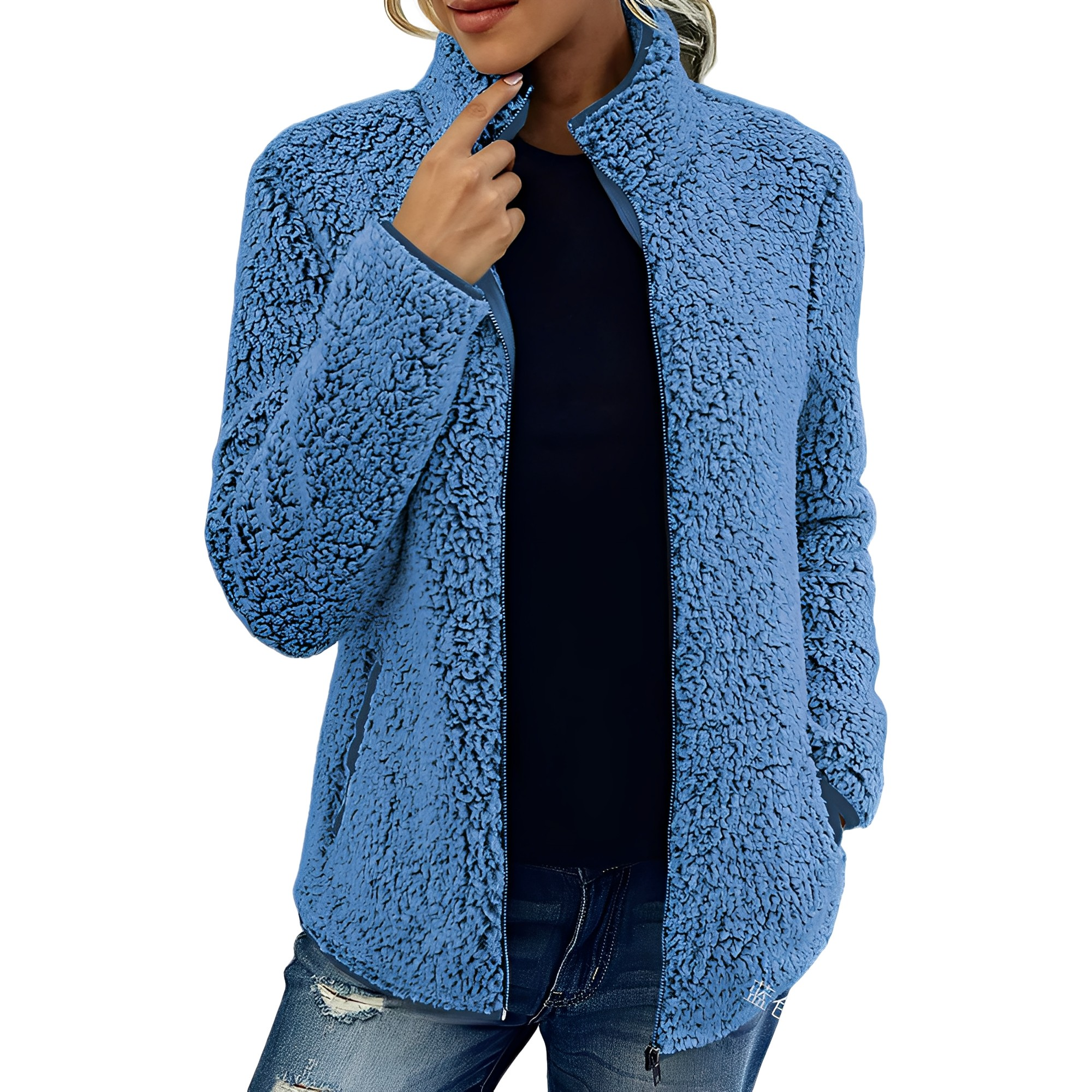 Krohn-e | Eleganter Fleece-Veloursmantel für Damen