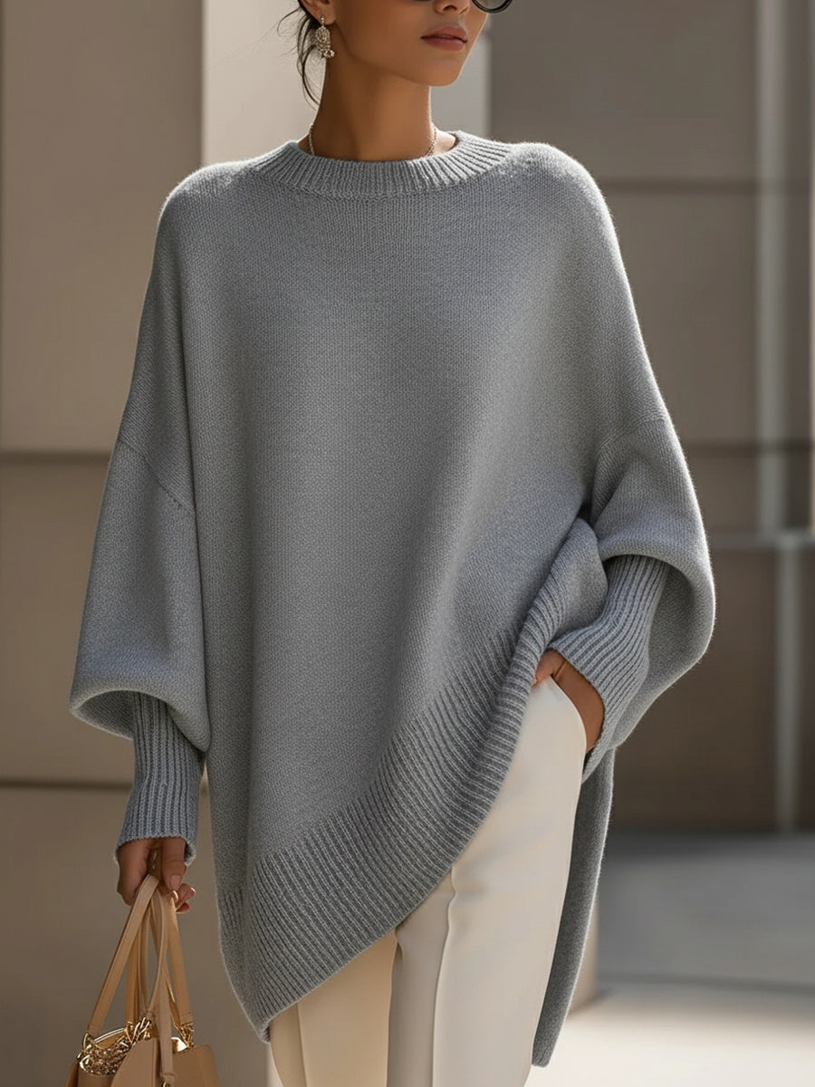 KROHN-E Damen Oversize-Poncho Weich Vielseitig Casual
