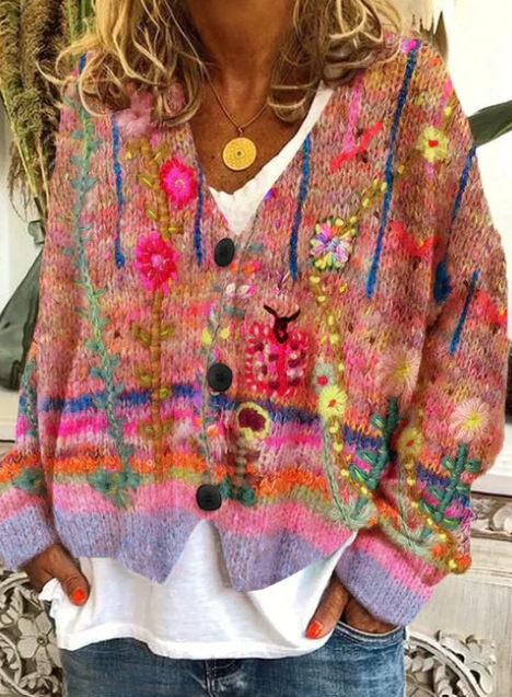 Damen Retro-Strickjacke von Quercina