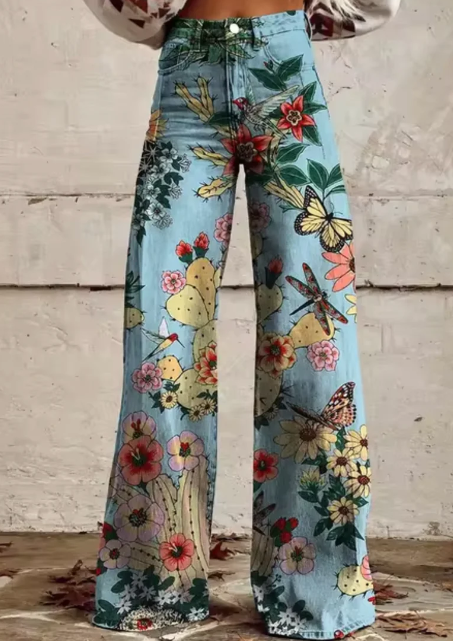 Weite Hose von Paola mit buntem Druck