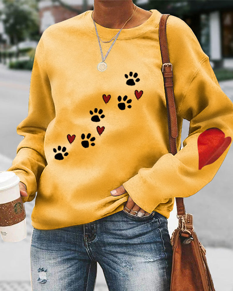 Sweatshirt mit Pfotenabdruck von Fudus