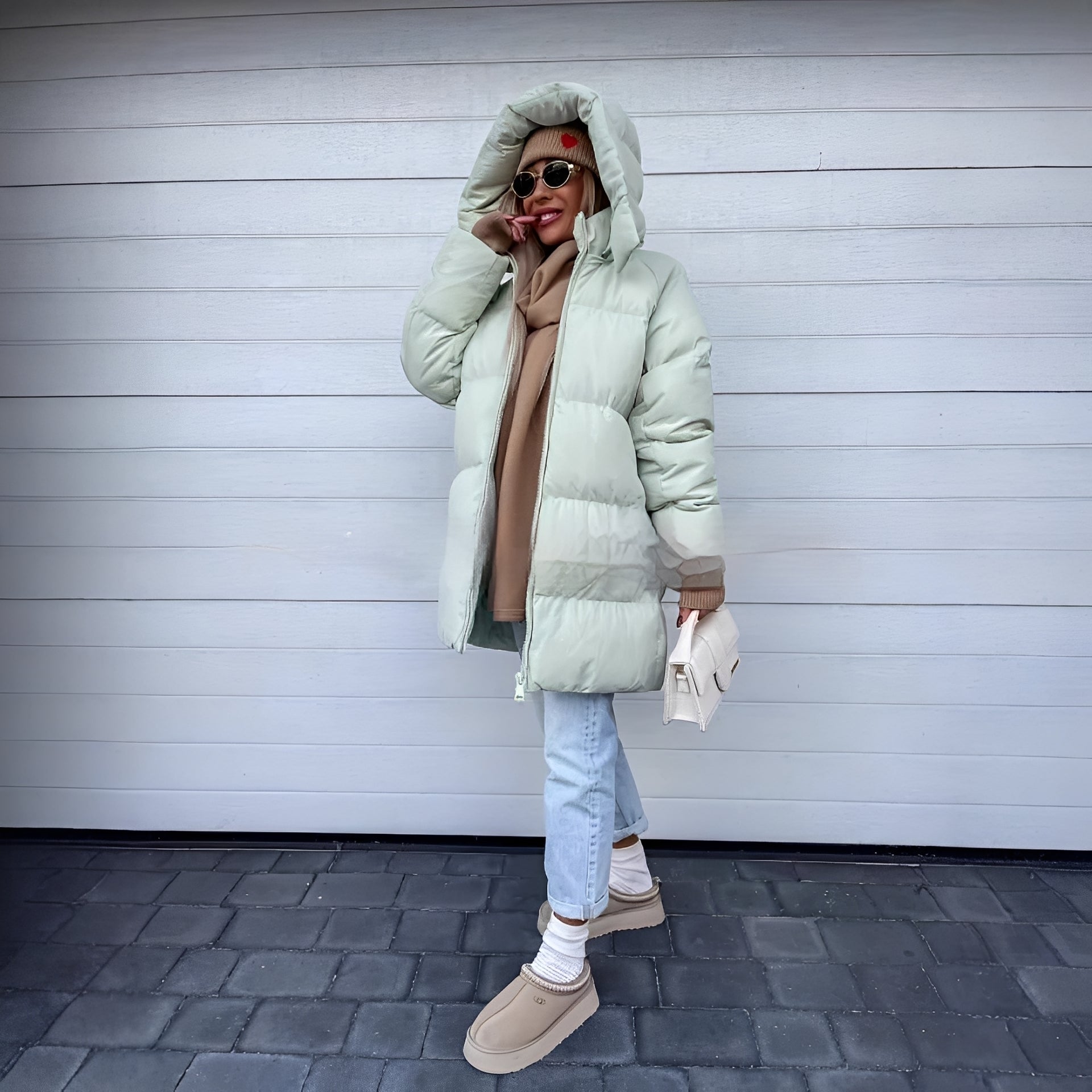 Krohn-e | Elegante, gepolsterte Parkajacke für Frauen