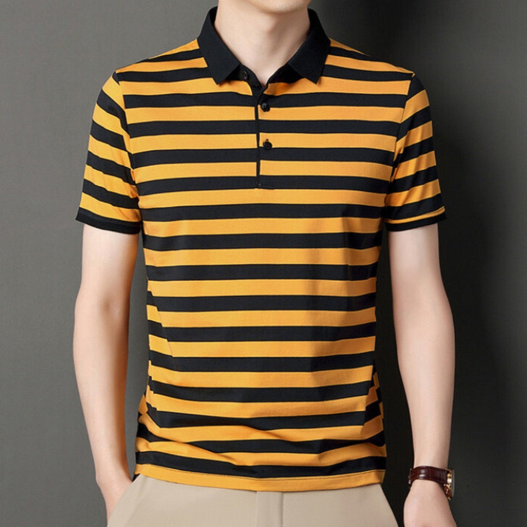 Herren Poloshirt im klassischen Streifendesign
