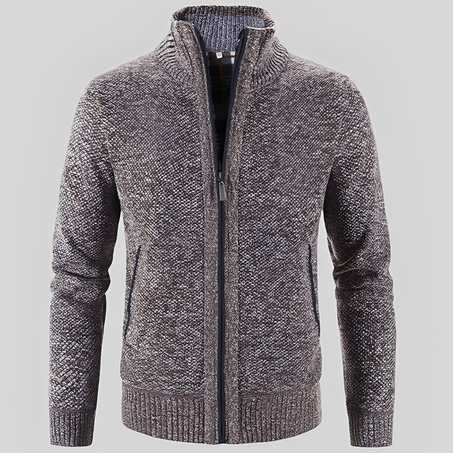 Krohn-e | Einfacher Cardigan mit Reißverschluss für Herren