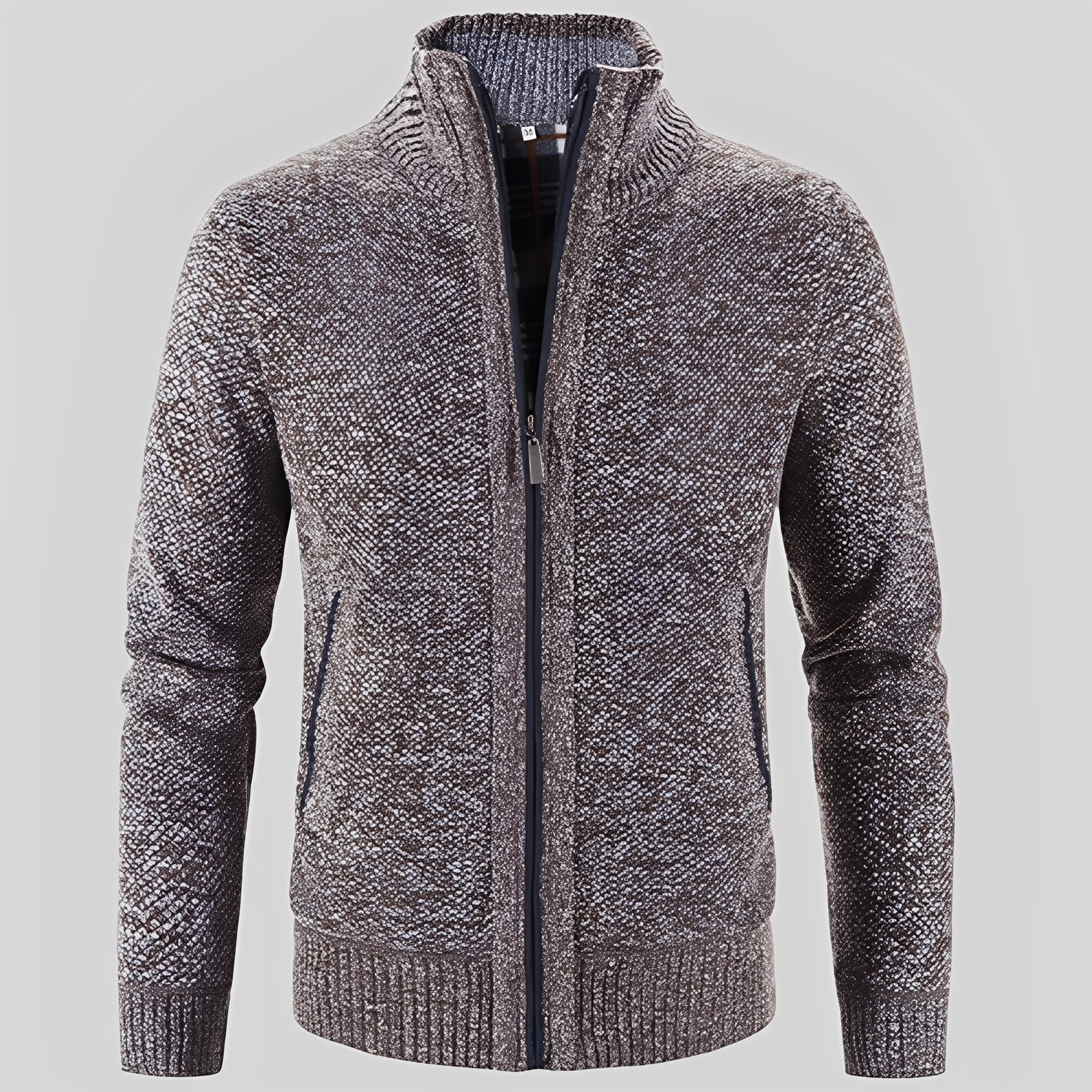 Krohn-e | Einfacher Cardigan mit Reißverschluss für Herren