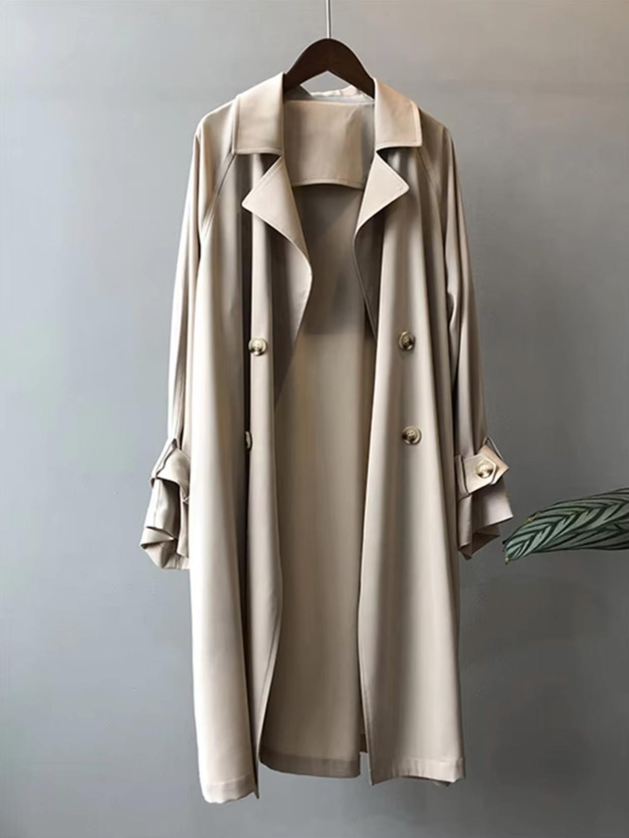 Krohn-e | Damen Langer Wasserdichter Trenchcoat Lässig