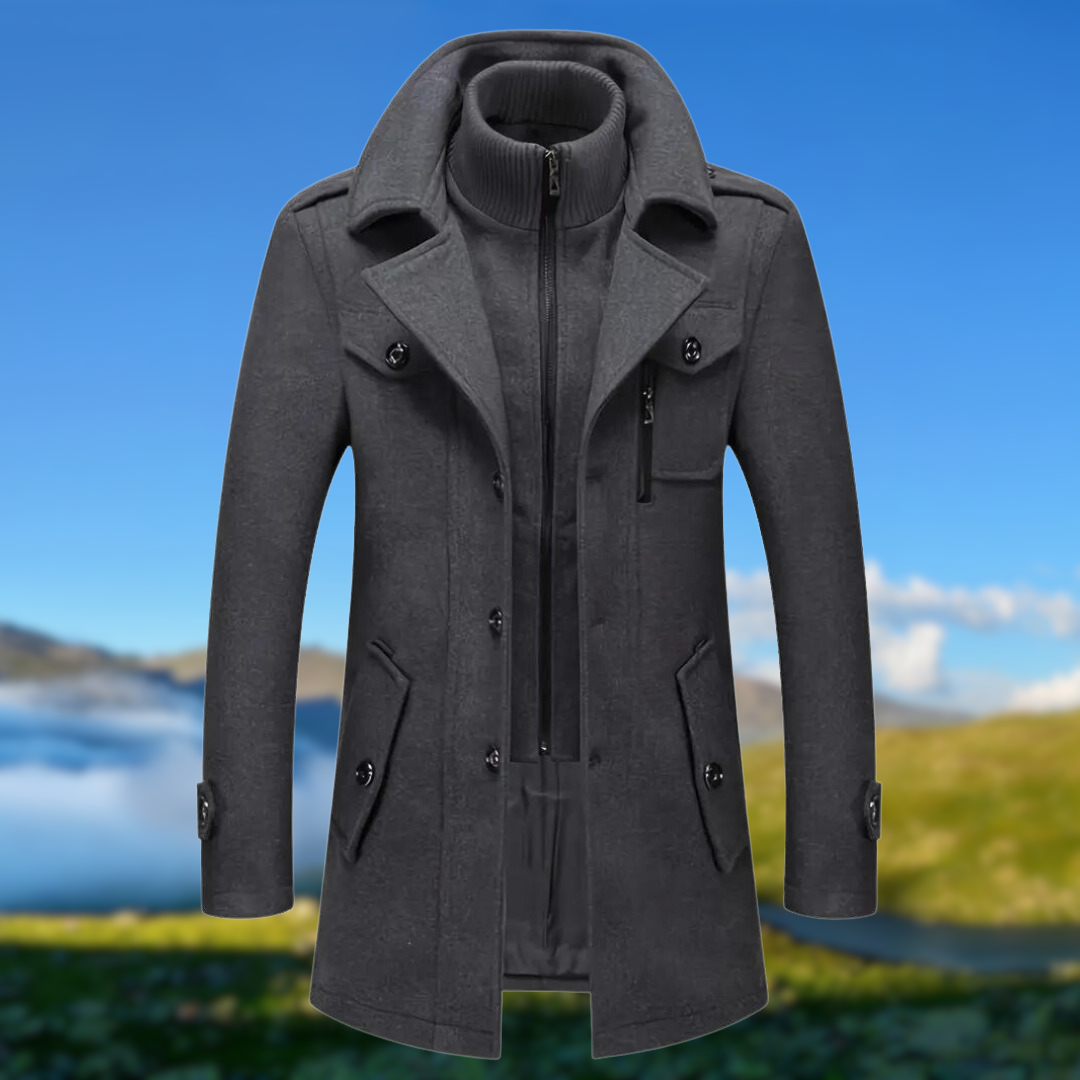 Krohn-e | Doppelkragenjacke mit Funktionalem Design