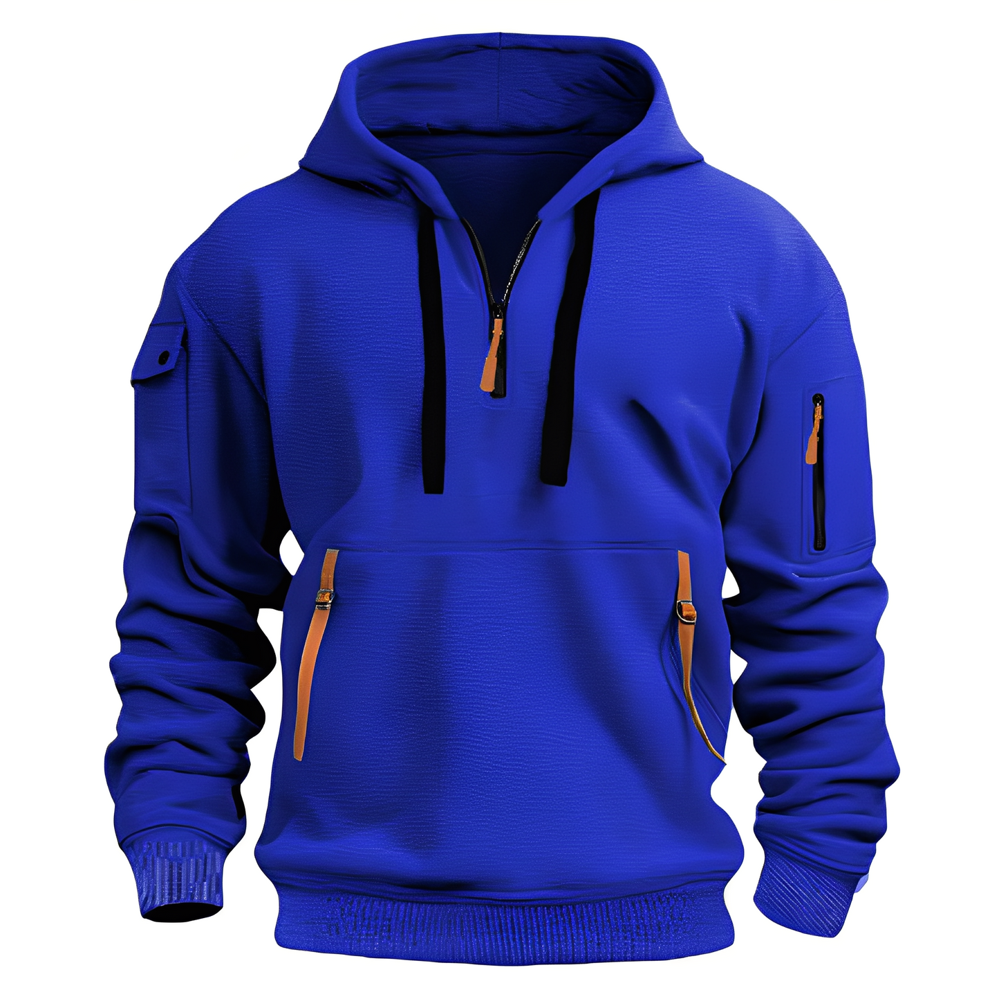 Krohn-e | Lässiger, lockerer Hoodie mit Reißverschluss für Männer