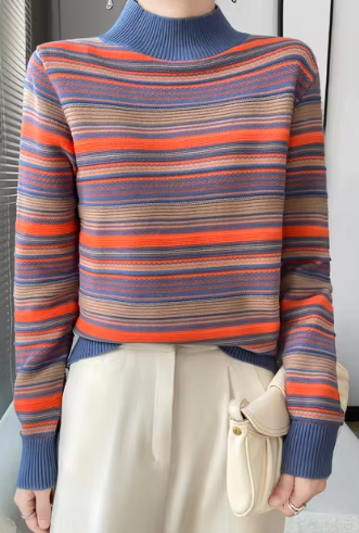 Strickpullover Veselka mit halbhohem Kragen