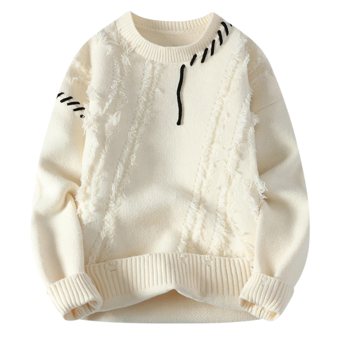 Krohn-e | Strickjacke mit Rohnähten Lässiger Schnitt Einzigartiger Streetwear-stil